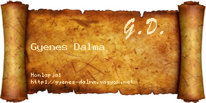 Gyenes Dalma névjegykártya